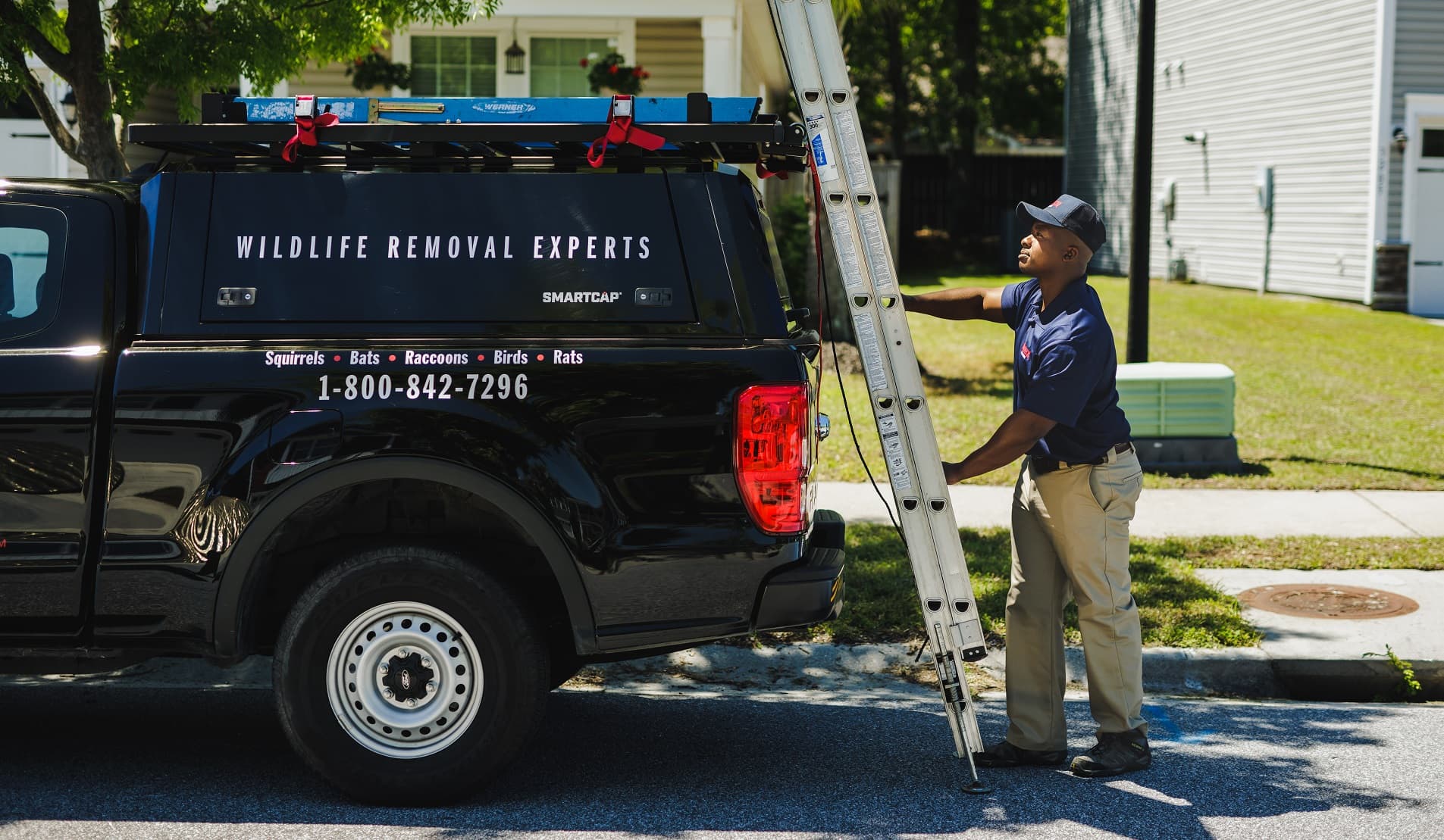 Trutech service vehicle and technician